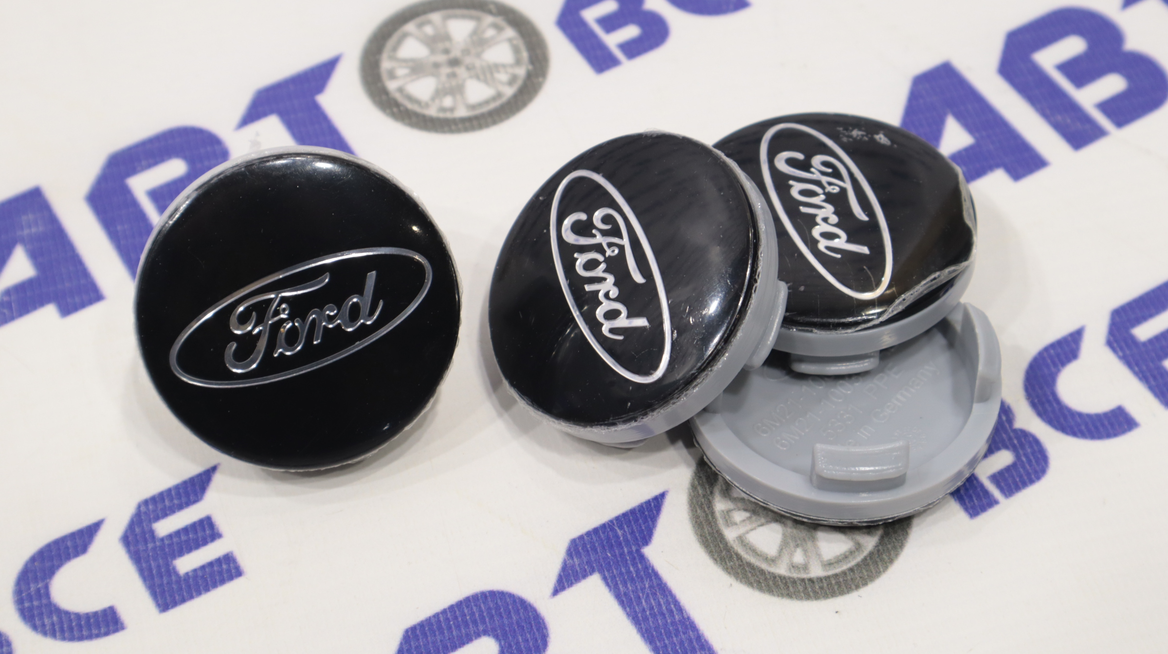 Колпачок ступицы (пластик) комплект 4шт Ford черные бренд (54мм)